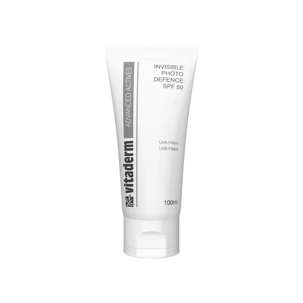 VitaDerm Invisible Photo Defence SPF50 100ml 100ml tube with flip cap